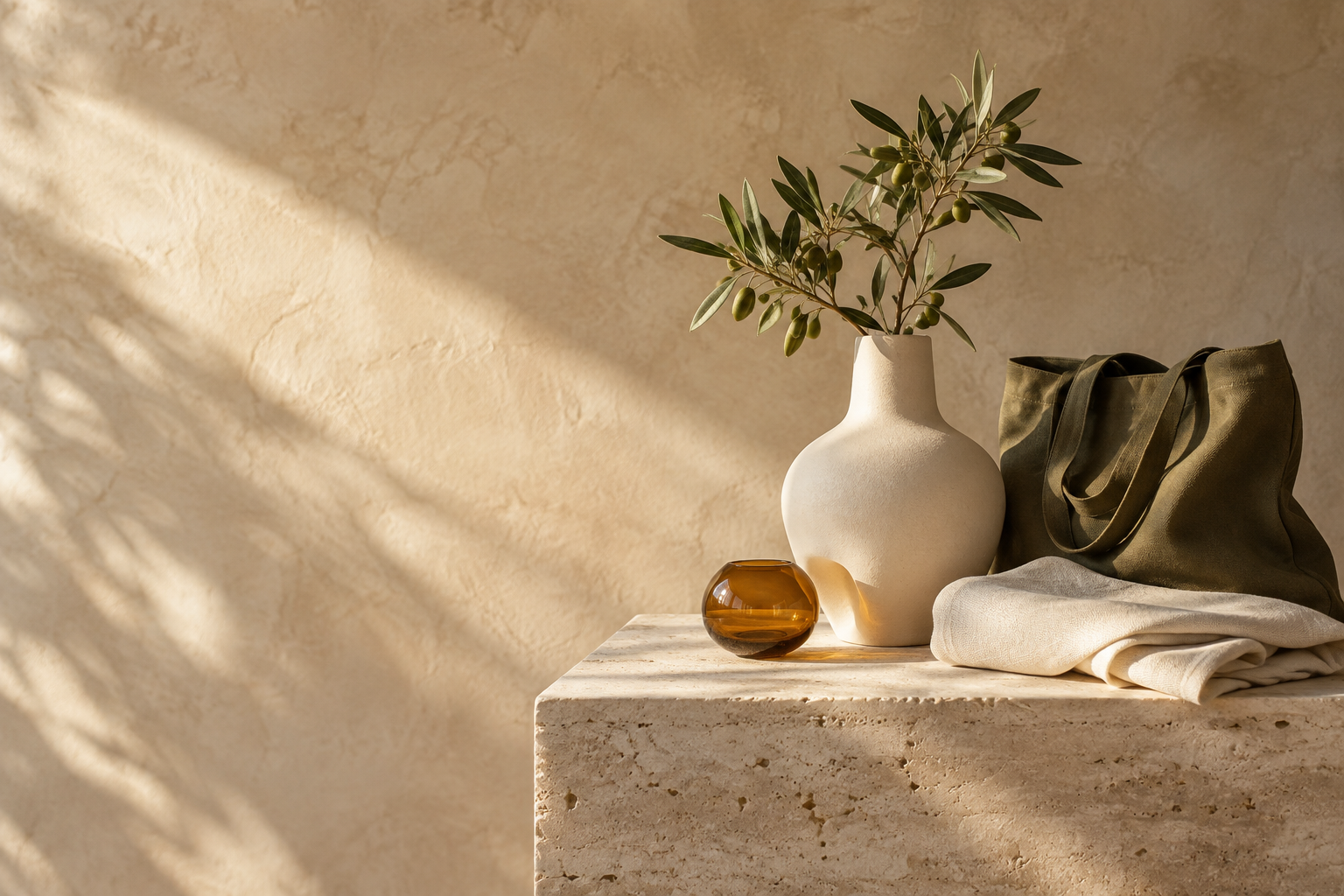A quiet still life of natural textures and everyday objects